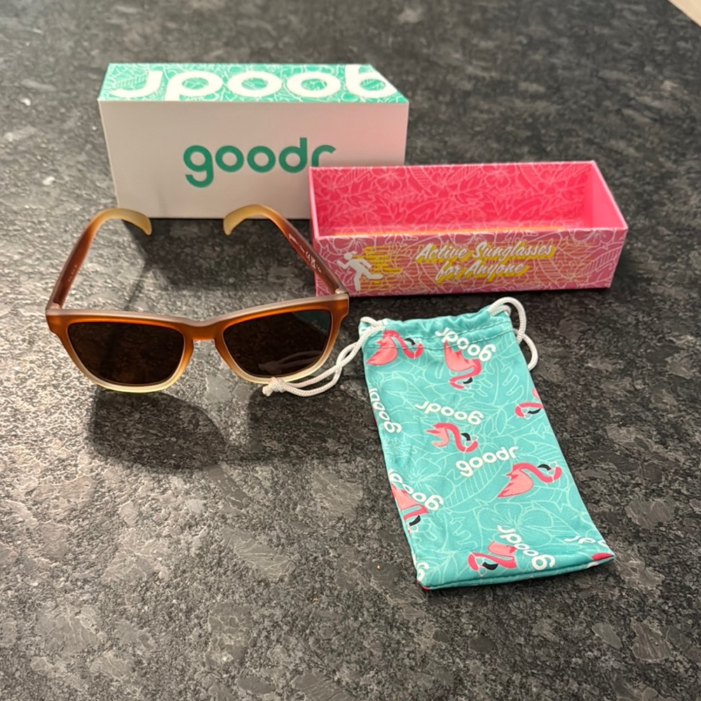 Goodr Three Parts Tee Sunglasses with Case - never worn